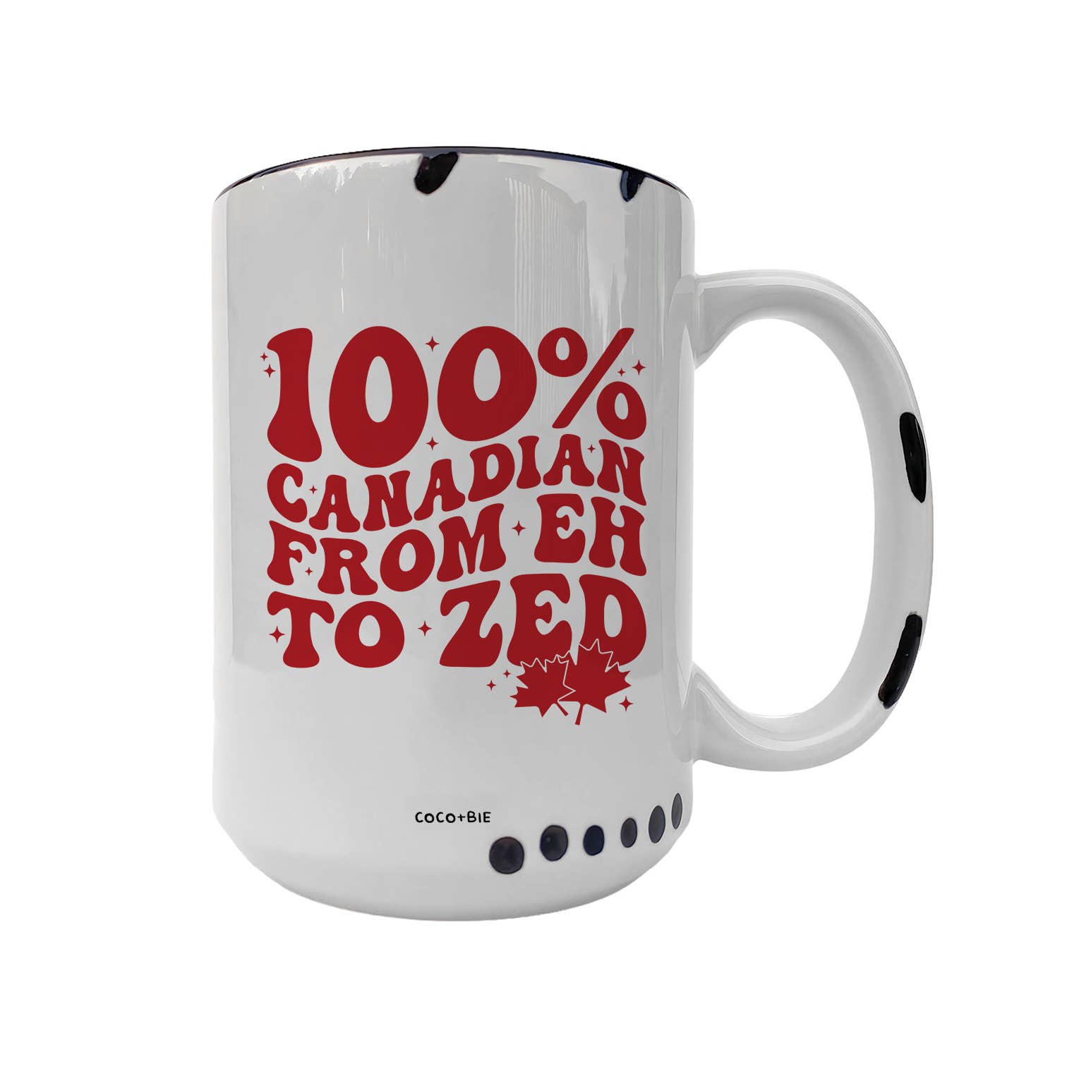 Coco + Bie -100% Canadian From Eh To Zed - Funny Mug, Canada Mug