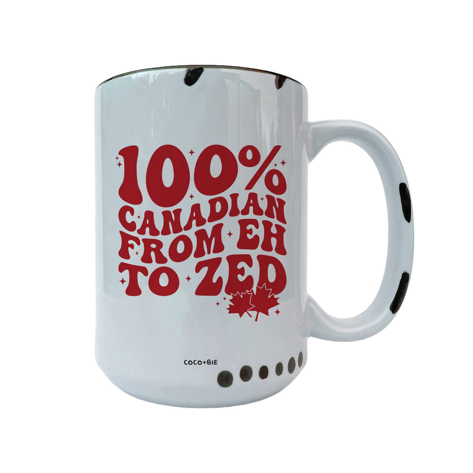 Coco + Bie -100% Canadian From Eh To Zed - Funny Mug, Canada Mug