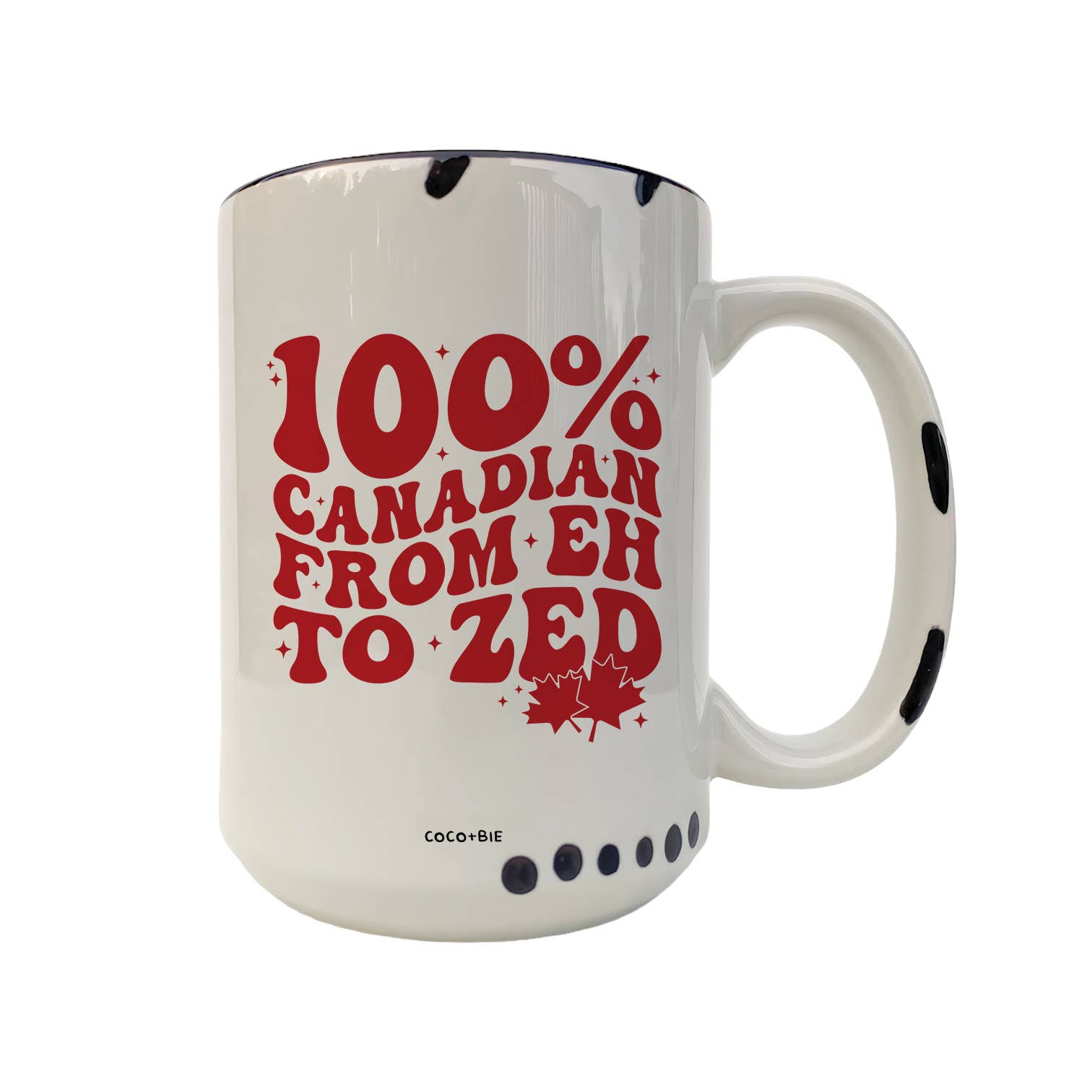 Coco + Bie -100% Canadian From Eh To Zed - Funny Mug, Canada Mug