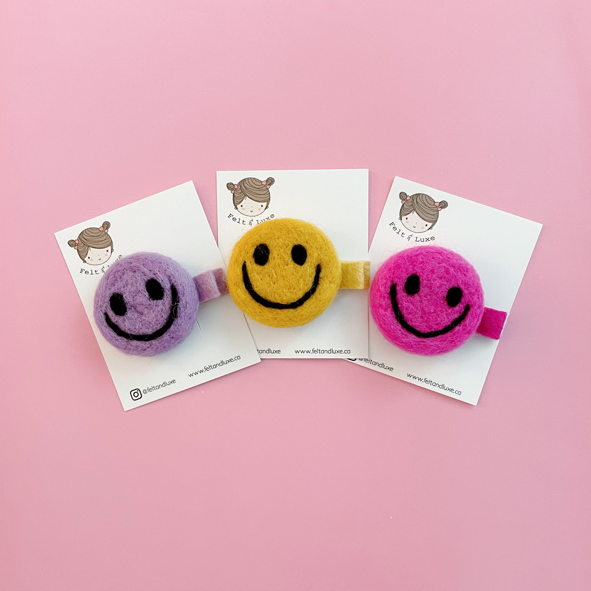 Felt and Luxe- Smiley Face