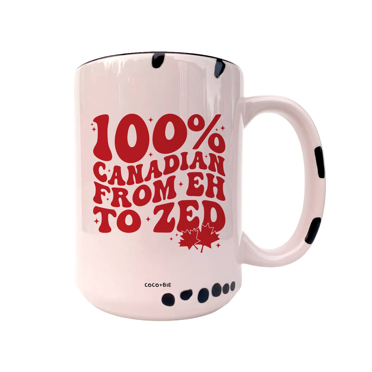 Coco + Bie -100% Canadian From Eh To Zed - Funny Mug, Canada Mug