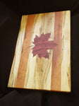 Fat boys Woodworking- Slimline cutting board with Maple leaf- Dundas - 1