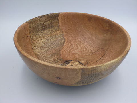 Green Hedge Creations - Spalted Red Oak Bowl 10 ½  x 3 ½ - 1