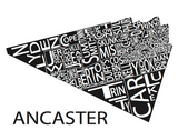 All Over the Map Studios - Map of Ancaster (Various Colours) - 2