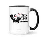Coco + Brie - Farts Are My Love Language  Mug - Valentine, Cute, Funny