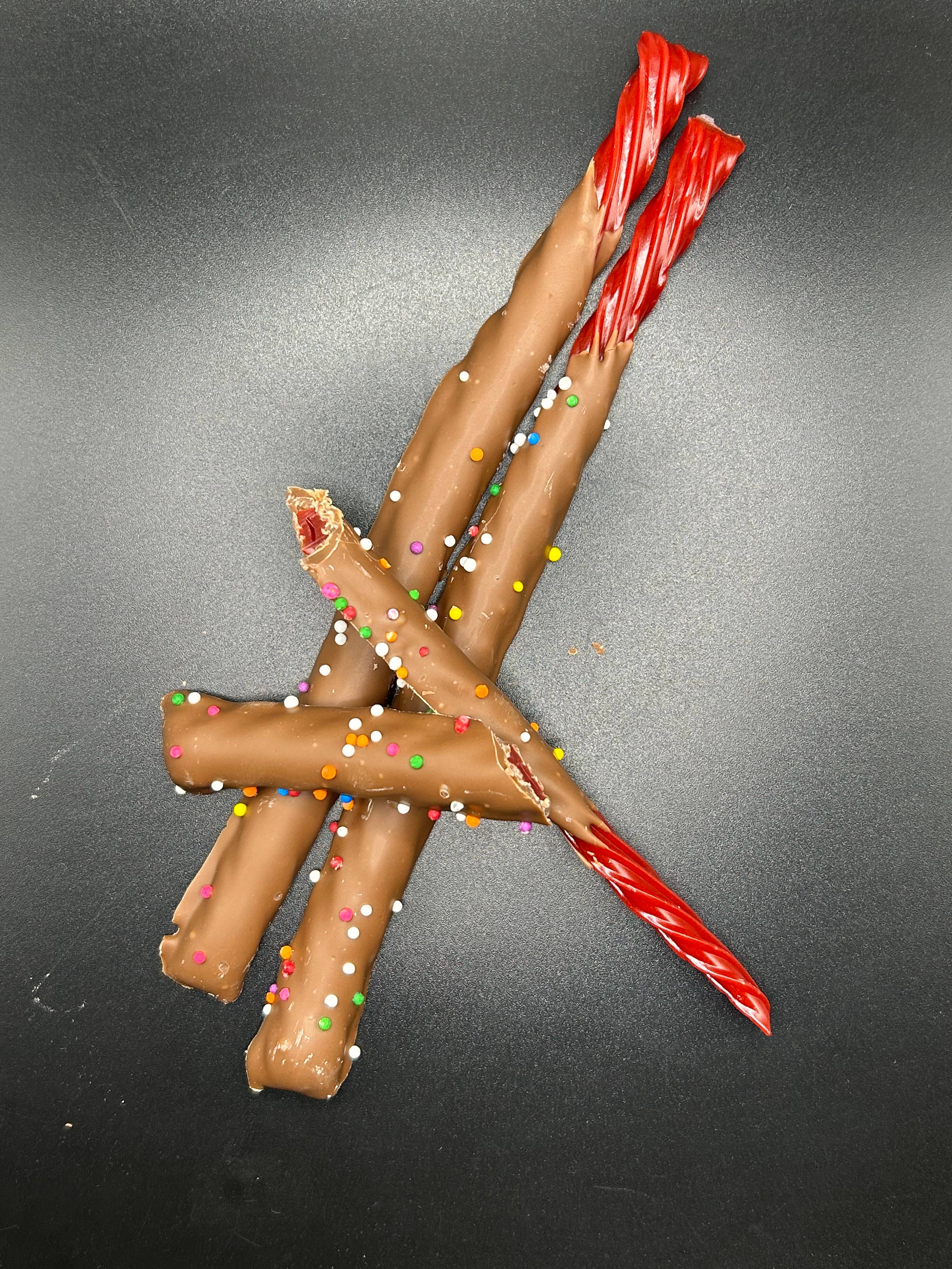 Norm & Lenore - Milk Chocolate Dipped Licorice Twists