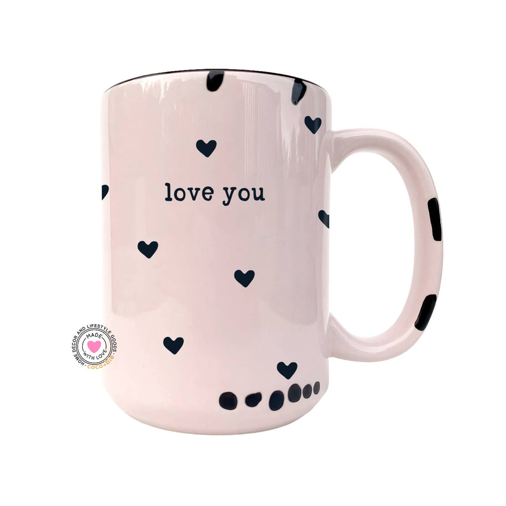 Coco + Bie - Love You Mug, Hearts, Cute, Valentine's Day Mug