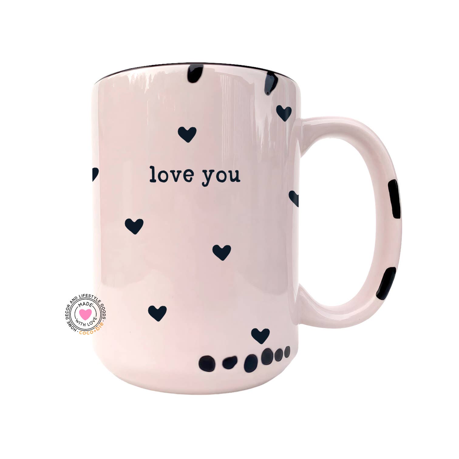 Coco + Bie - Love You Mug, Hearts, Cute, Valentine's Day Mug