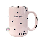 Coco + Brie - Love You Mug, Hearts, Cute, Valentine's Day Mug