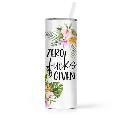 The Pretty Things - Insulated Tumbler - Zero Fucks Given Tropical