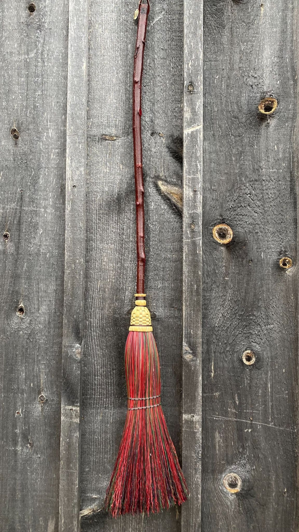 Spoons & Brooms - Small Dyed Sweeper with Painted/Stained Handle - 1