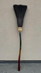 Spoons & Brooms - Large Dyed Sweeper with Natural Handle - 1