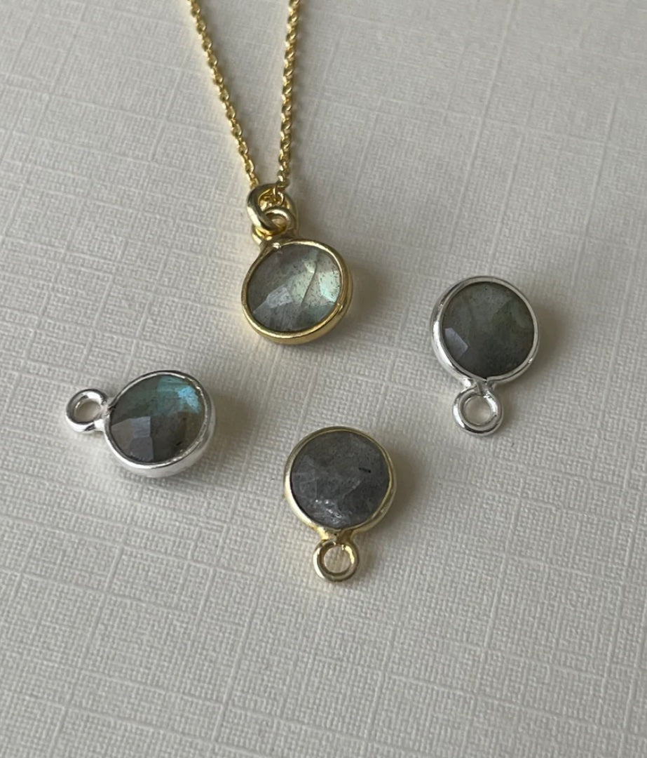 Second Aura - Necklaces - Circle Gem Silver - 2