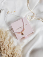 Rock Paper Pretty - Necklace white jade, blush Freshwater Pearls - 1