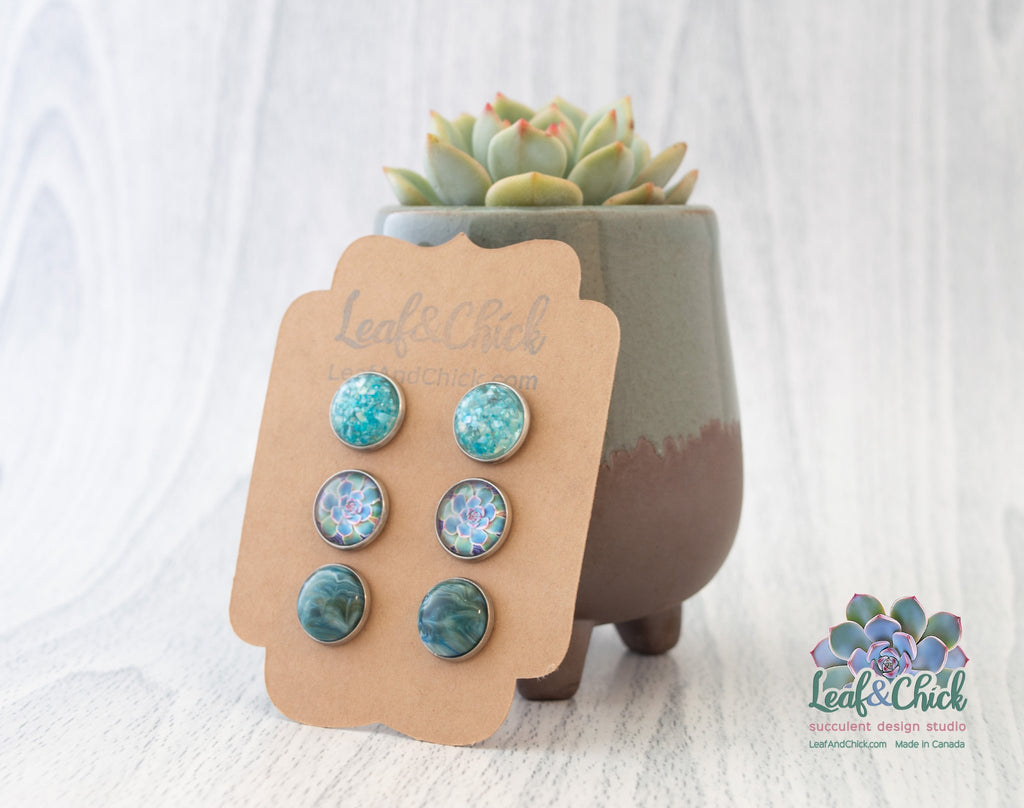 Leaf & Chick - Stud Trios - 3