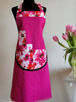 Seams Familiar! Full chef style apron hot pink - L - 1
