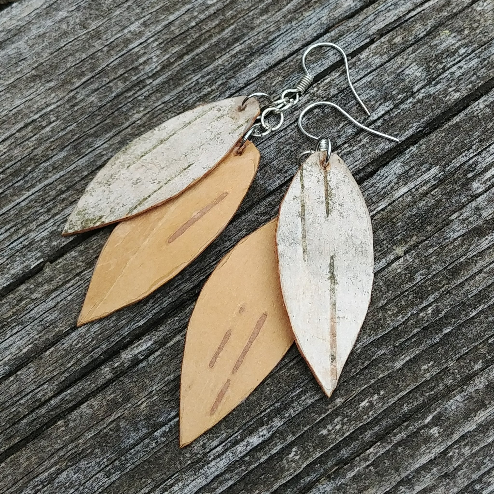 Kiwi's Curios - Birch Bark Earrings