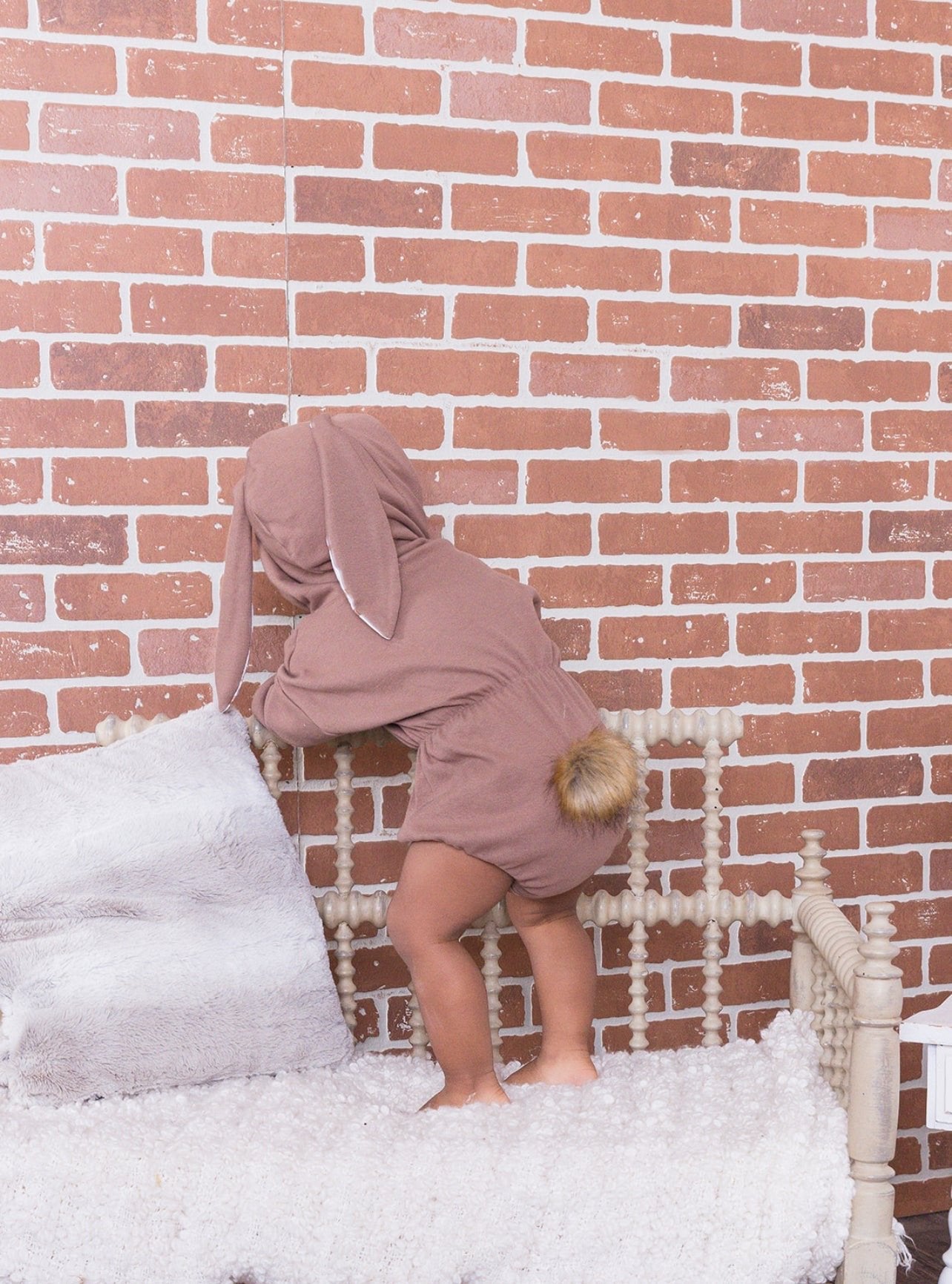 Little Oak Tree - Bunny Romper Brown