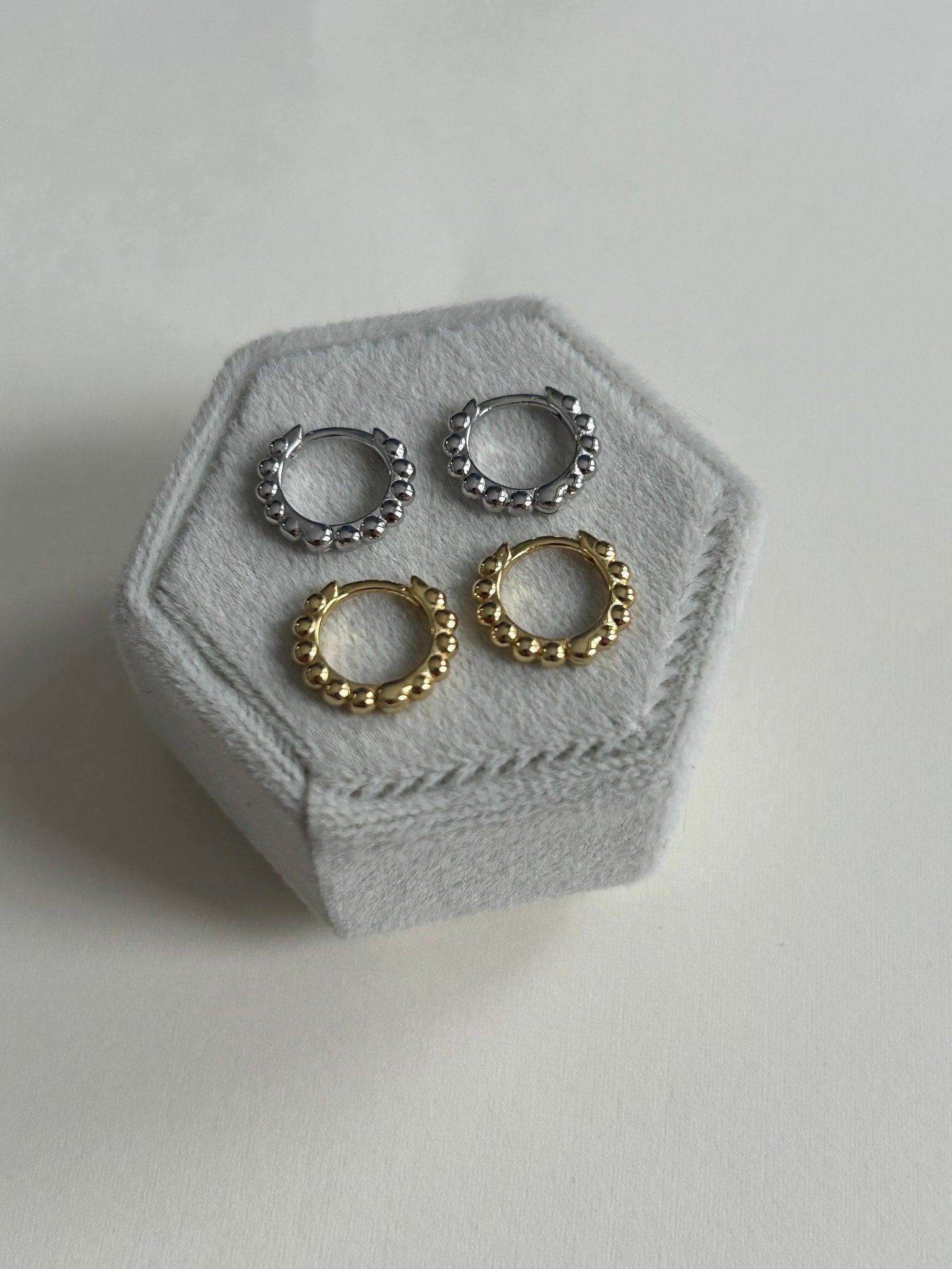 Second Aura - Hoops - Mini Beaded Huggies