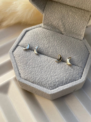 Second Aura - Studs - Dainty Moon