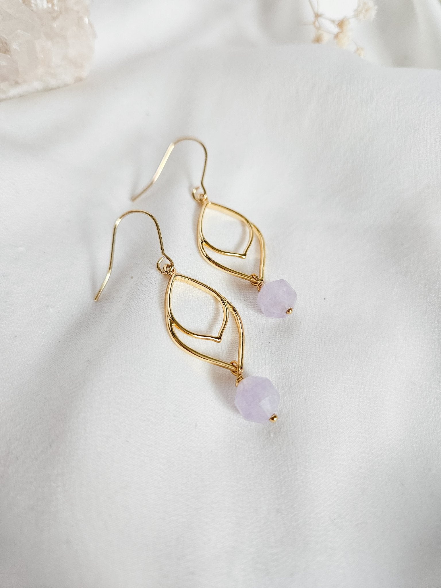 Rock Paper Pretty- Lavender Glow earrings