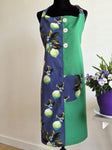 Seams familiar! full chef apron green + blue limes - L