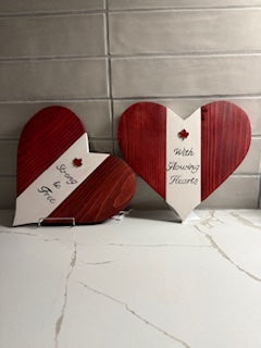 Twisted Feathers - Canada Heart Flag sign