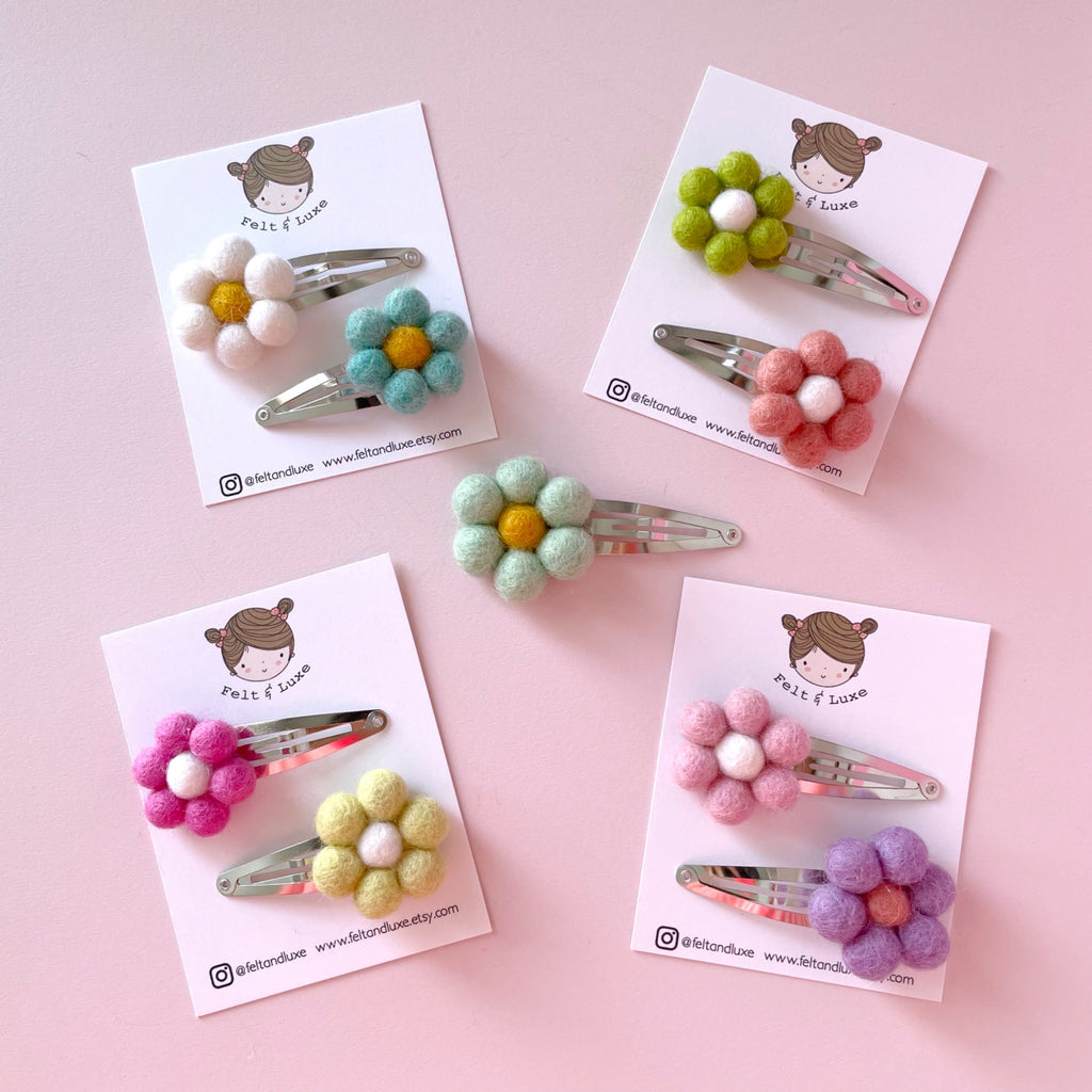 Felt and Luxe- Daisy Poms
