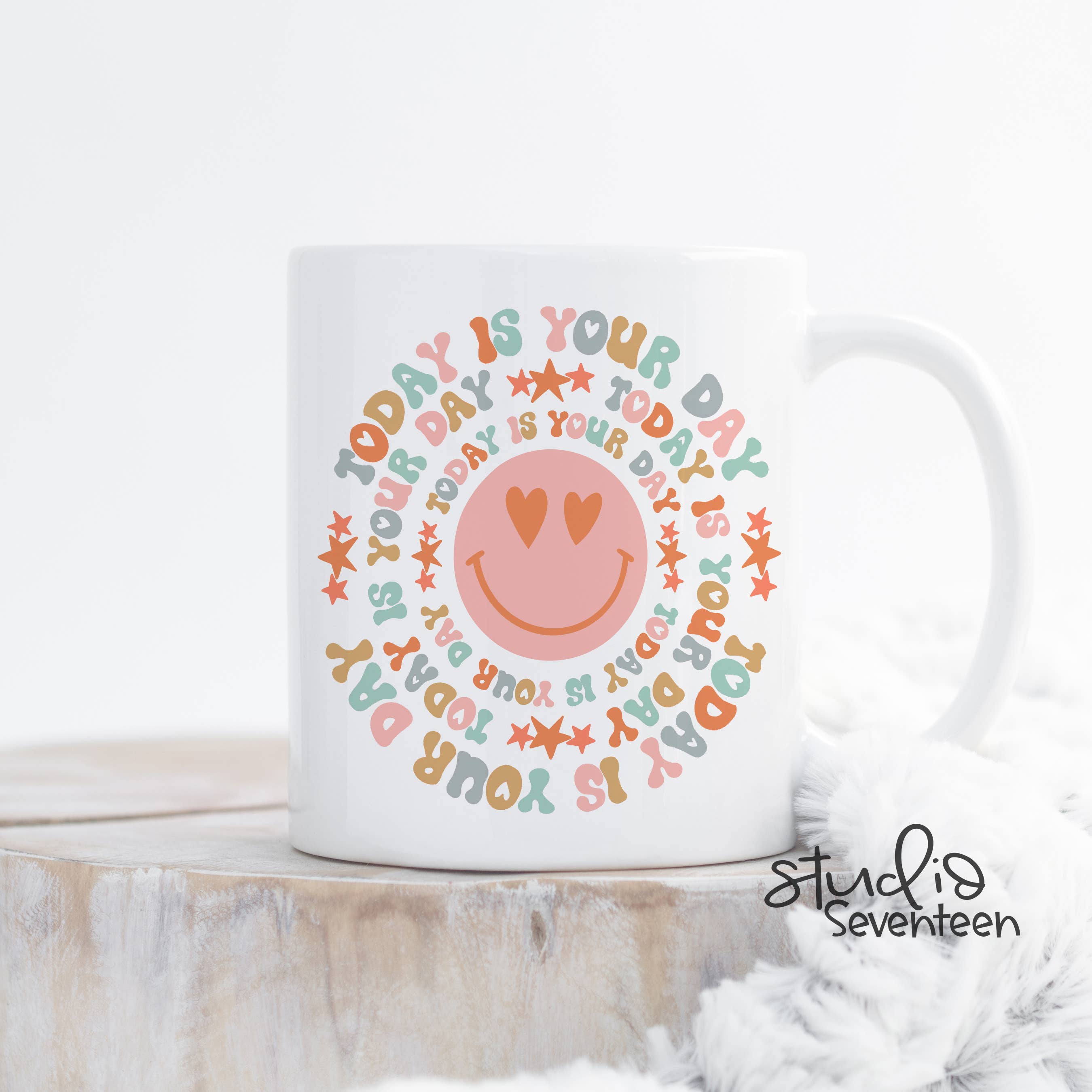 Studio Seventeen - Pastel Retro Spring Coffee Mug Today is your Day