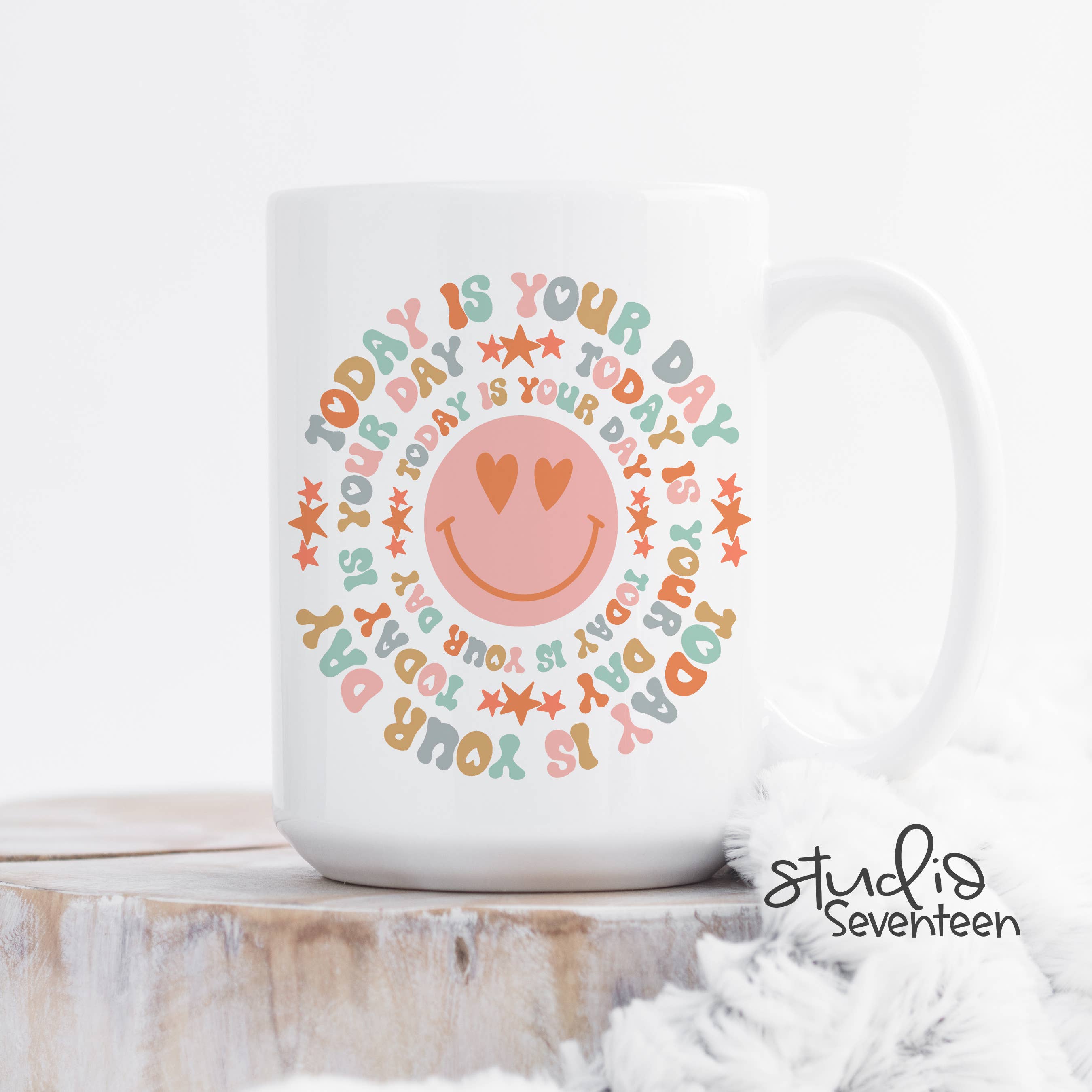 Studio Seventeen - Pastel Retro Spring Coffee Mug Today is your Day