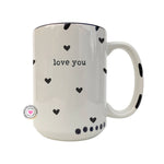 Coco + Brie - Love You Mug, Hearts, Cute, Valentine's Day Mug