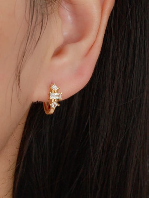 Moon Jewellery - Hoop Earrings - 925 Sterling Silver/Gold Plated