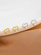 Moon Jewellery - Stud Earrings - 925 Sterling Silver/Gold Plated