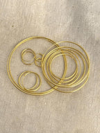 Moon Jewellery - Hoop Earrings - 925 Sterling Silver/Gold Plated