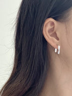 Moon Jewellery - Hoop Earrings - 925 Sterling Silver/Gold Plated