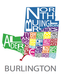All Over the Map Studios - Maps of Burlington (Various Sizes and Colours) - 1