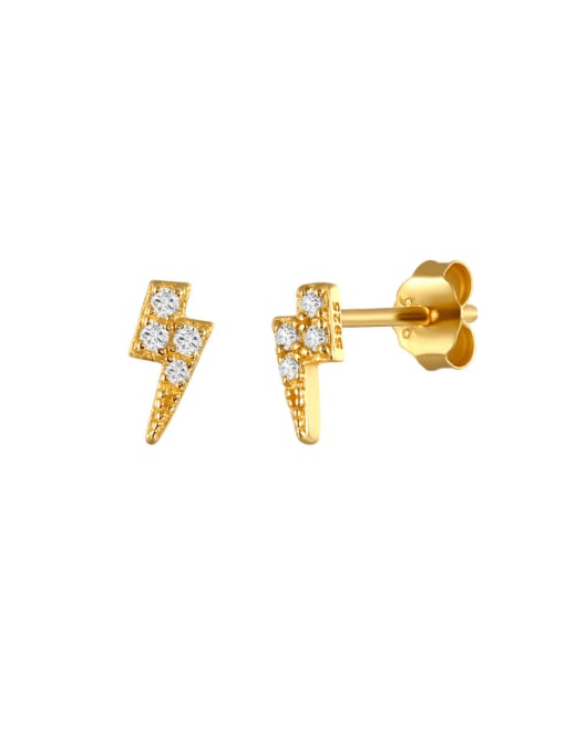 Moon Jewellery - Earrings - 925 Sterling Silver/Gold Plated STUDS