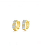 Moon Jewellery - Earrings - 925 Sterling Silver/Gold Plated - HOOPS