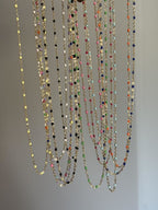 Moon Jewellery - Necklaces - Enamel and Stainless Steel/18k Gold Plated - 16"