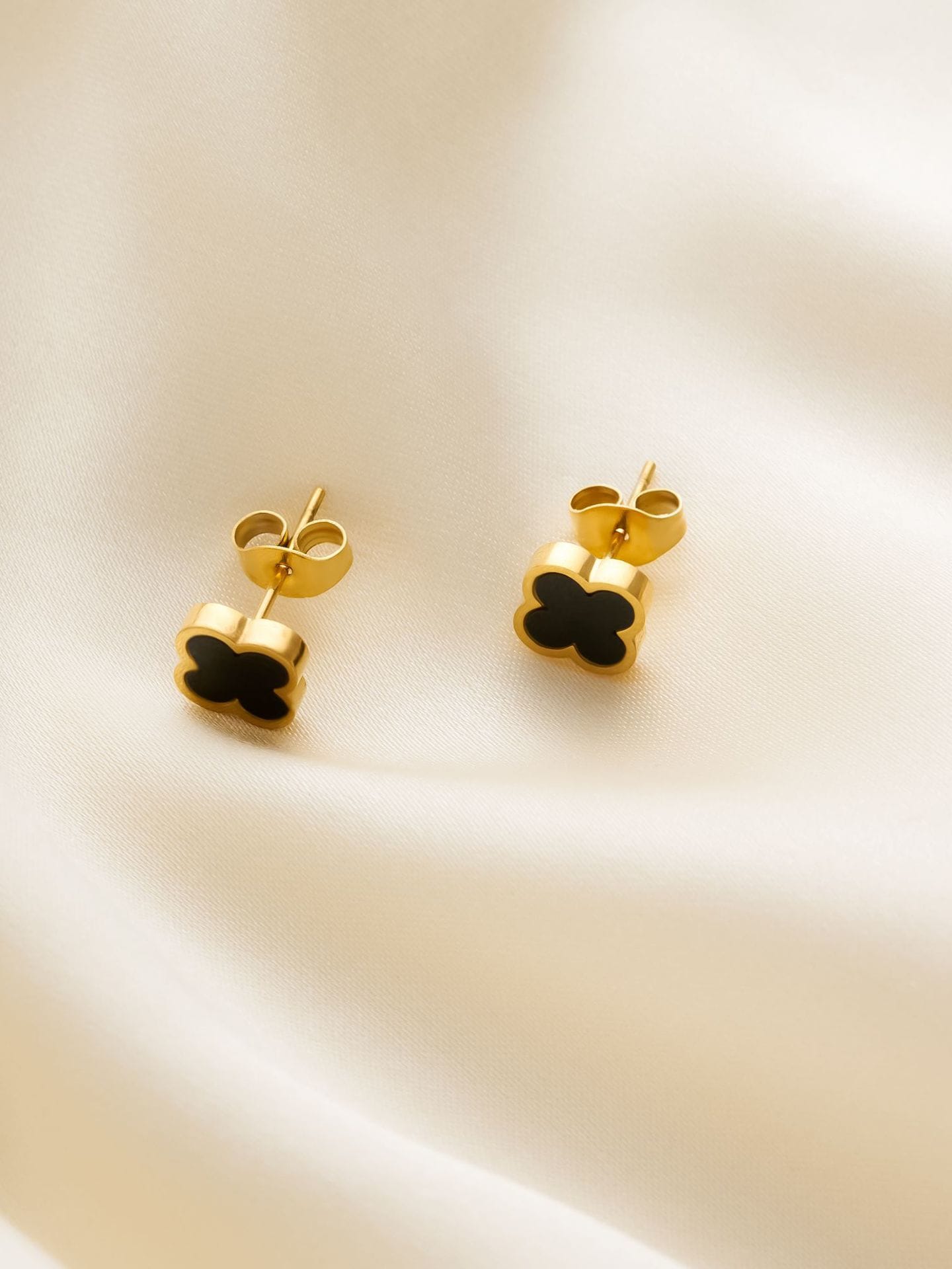 Moon Jewellery - Earrings - Titanium Steel/18kt Gold Plated