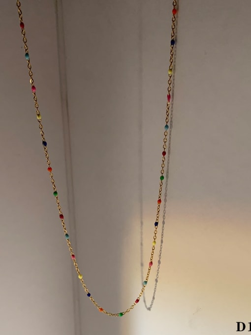 Moon Jewellery - Necklaces - Enamel and Stainless Steel/18k Gold Plated - 16"