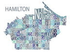 All Over The Map Studios - Map of Hamilton (Various Colours) - 3