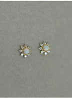 Moon Jewellery - Earrings - 925 Sterling Silver/Gold Plated STUDS