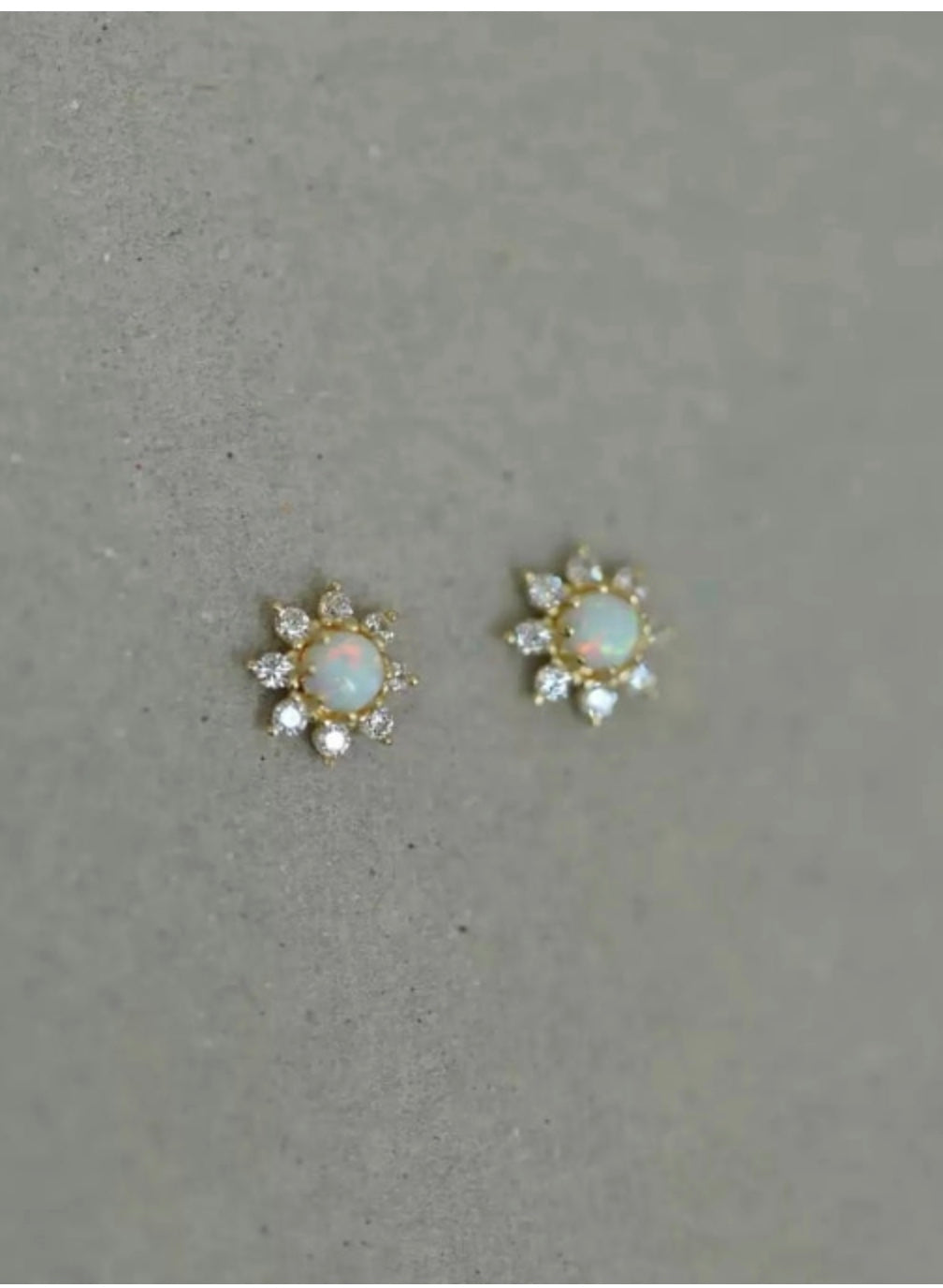 Moon Jewellery - Earrings - 925 Sterling Silver/Gold Plated STUDS