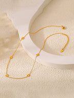 Moon Jewellery - Necklaces - Titanium Steel/18kt Gold Plated