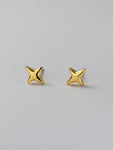 Moon Jewellery - Stud Earrings - 925 Sterling Silver/Gold Plated