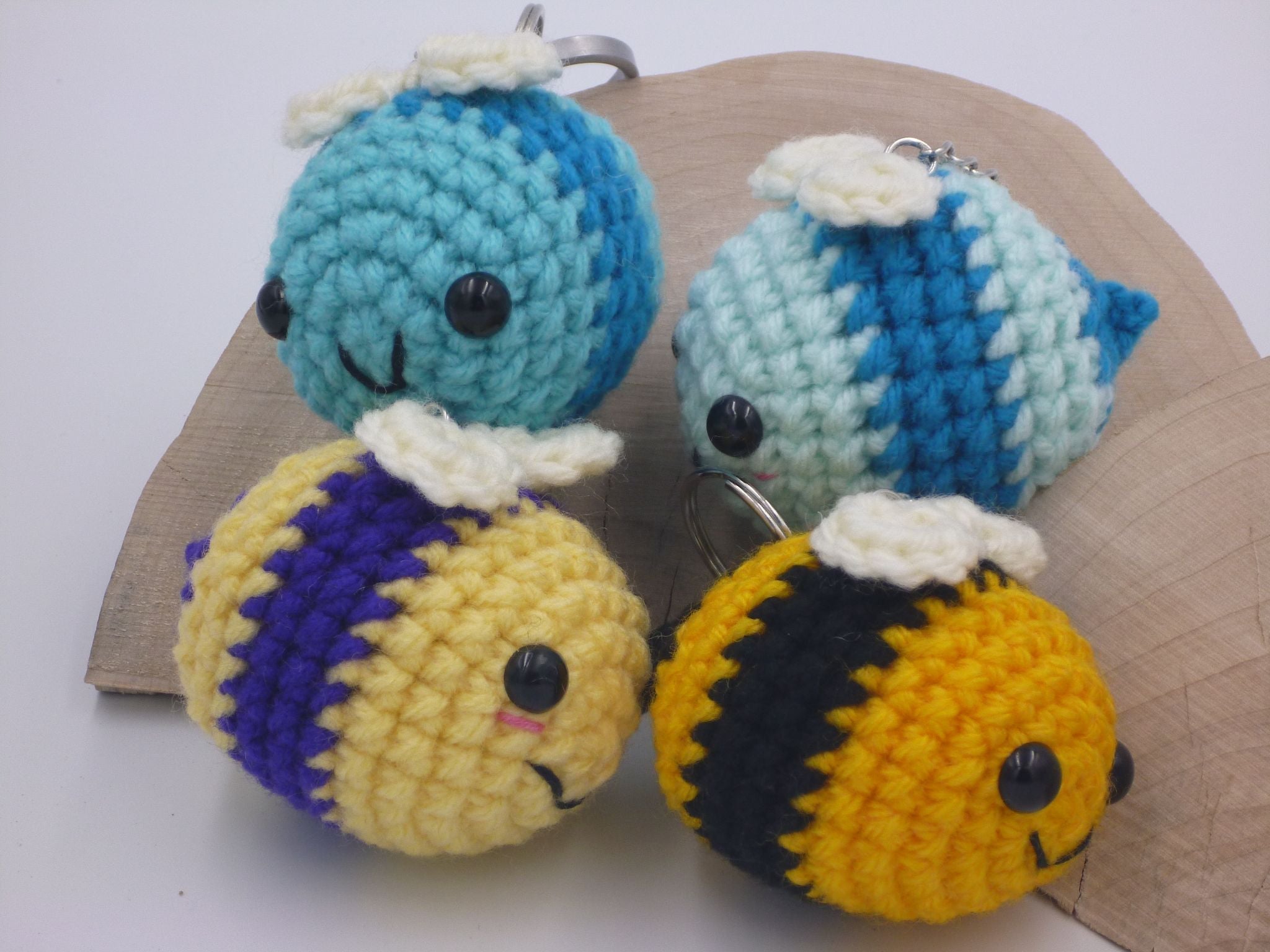 Green Hedge Creations - Bee Key Chain/Bag Charm - 1