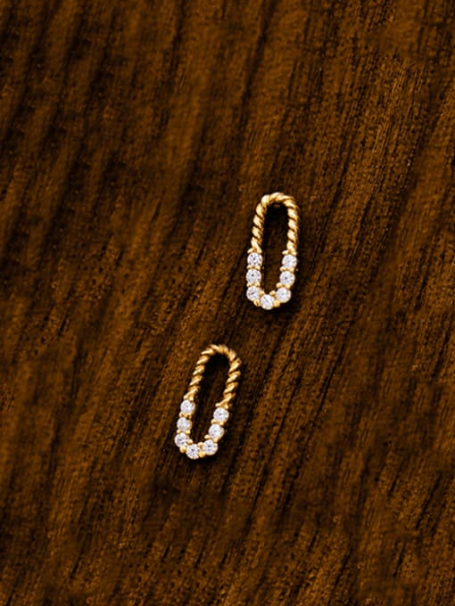 Moon Jewellery - Earrings - 925 Sterling Silver/Gold Plated STUDS