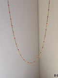 Moon Jewellery - Necklaces - Stainless Steel/18k Gold Plated and Enamel - 16"