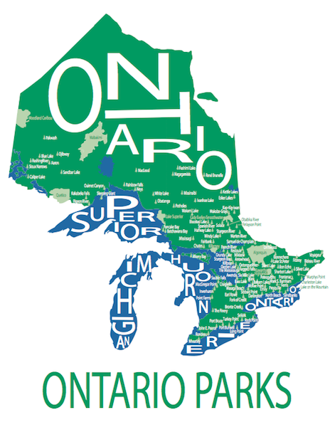 All Over the Map Studios - Map of Ontario Provincial Parks (Various Sizes and Colours) - 3